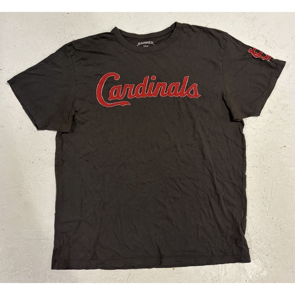 47 Brand St Louis Cardinals Shirt Mens M Embroidered Gray Red MLB Baseball